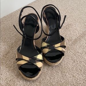 Burberry Wedge Sandals!